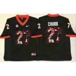 Georgia Bulldogs #27 Nick Chubb Black Player Fashion Stitched NCAA Jersey