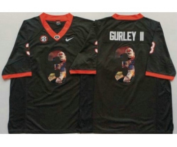 Georgia Bulldogs #3 Todd Gurley II Black Player Fashion Stitched NCAA Jersey