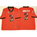 Georgia Bulldogs #3 Todd Gurley II Red Player Fashion Stitched NCAA Jersey