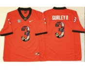 Georgia Bulldogs #3 Todd Gurley II Red Player Fashion Stitched NCAA Jersey