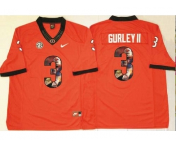 Georgia Bulldogs #3 Todd Gurley II Red Player Fashion Stitched NCAA Jersey