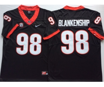 Georgia Bulldogs #98 Rodrigo Blankenship Black Nike College Football Jersey