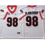 Georgia Bulldogs #98 Rodrigo Blankenship White Nike College Football Jersey