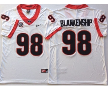 Georgia Bulldogs #98 Rodrigo Blankenship White Nike College Football Jersey