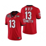 Mens Georgia Bulldogs #13 Stetson Bennett IV Red 2021-22 National Champions College Football Game MVP Jersey