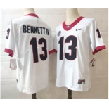 Men's Georgia Bulldogs #13 Stetson Bennett IV White 2022 Vapor Untouchable Stitched Nike NCAA Jersey