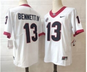 Men's Georgia Bulldogs #13 Stetson Bennett IV White 2022 Vapor Untouchable Stitched Nike NCAA Jersey