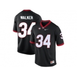 Men's Georgia Bulldogs Herchel Walker #34 College Football Limited Jerseys - Black