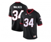 Men's Georgia Bulldogs Herchel Walker #34 College Football Limited Jerseys - Black