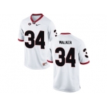 Men's Georgia Bulldogs Herchel Walker #34 College Football Limited Jerseys - White