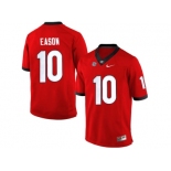 Men's Georgia Bulldogs Jacob Eason #10 College Football Limited Jerseys - Red