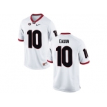 Men's Georgia Bulldogs Jacob Eason #10 College Football Limited Jerseys - White