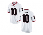 Men's Georgia Bulldogs Jacob Eason #10 College Football Limited Jerseys - White