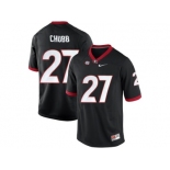 Men's Georgia Bulldogs Nick Chubb #27 College Football Limited Jerseys - Black