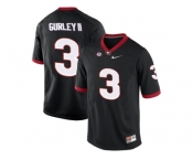 Men's Georgia Bulldogs Todd Gurley II #3 College Football Limited Jerseys - Black