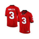 Men's Georgia Bulldogs Todd Gurley II #3 College Football Limited Jerseys - Red