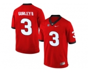 Men's Georgia Bulldogs Todd Gurley II #3 College Football Limited Jerseys - Red