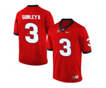 Men's Georgia Bulldogs Todd Gurley II #3 College Football Limited Jerseys - Red