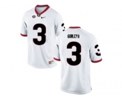 Men's Georgia Bulldogs Todd Gurley II #3 College Football Limited Jerseys - White