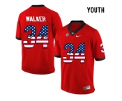 2016 US Flag Fashion-Youth Georgia Bulldogs Herchel Walker #34 College Football Limited Jerseys - Red