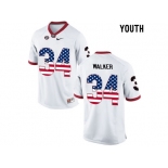 2016 US Flag Fashion-Youth Georgia Bulldogs Herchel Walker #34 College Football Limited Jerseys - White