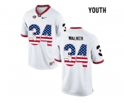 2016 US Flag Fashion-Youth Georgia Bulldogs Herchel Walker #34 College Football Limited Jerseys - White