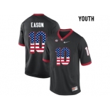 2016 US Flag Fashion-Youth Georgia Bulldogs Jacob Eason #10 College Football Limited Jerseys - Black