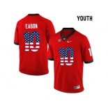 2016 US Flag Fashion-Youth Georgia Bulldogs Jacob Eason #10 College Football Limited Jerseys - Red