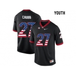 2016 US Flag Fashion-Youth Georgia Bulldogs Nick Chubb #27 College Football Limited Jerseys - Black