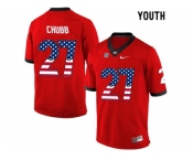 2016 US Flag Fashion-Youth Georgia Bulldogs Nick Chubb #27 College Football Limited Jerseys - Red