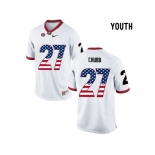 2016 US Flag Fashion-Youth Georgia Bulldogs Nick Chubb #27 College Football Limited Jerseys - White