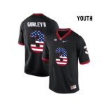 2016 US Flag Fashion-Youth Georgia Bulldogs Todd Gurley II #3 College Football Limited Jerseys - Black