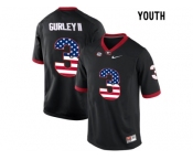 2016 US Flag Fashion-Youth Georgia Bulldogs Todd Gurley II #3 College Football Limited Jerseys - Black