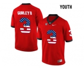 2016 US Flag Fashion-Youth Georgia Bulldogs Todd Gurley II #3 College Football Limited Jerseys - Red