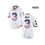 2016 US Flag Fashion-Youth Georgia Bulldogs Todd Gurley II #3 College Football Limited Jerseys - White