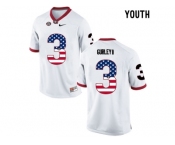 2016 US Flag Fashion-Youth Georgia Bulldogs Todd Gurley II #3 College Football Limited Jerseys - White