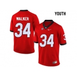 Youth Georgia Bulldogs Herchel Walker #34 College Football Limited Jerseys - Red