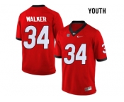 Youth Georgia Bulldogs Herchel Walker #34 College Football Limited Jerseys - Red