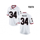 Youth Georgia Bulldogs Herchel Walker #34 College Football Limited Jerseys - White