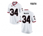 Youth Georgia Bulldogs Herchel Walker #34 College Football Limited Jerseys - White