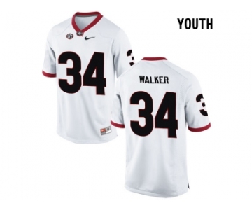 Youth Georgia Bulldogs Herchel Walker #34 College Football Limited Jerseys - White