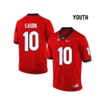 Youth Georgia Bulldogs Jacob Eason #10 College Football Limited Jerseys - Red