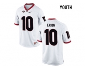 Youth Georgia Bulldogs Jacob Eason #10 College Football Limited Jerseys - White