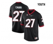 Youth Georgia Bulldogs Nick Chubb #27 College Football Limited Jerseys - Black