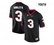 Youth Georgia Bulldogs Todd Gurley II #3 College Football Limited Jerseys - Black