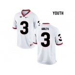 Youth Georgia Bulldogs Todd Gurley II #3 College Football Limited Jerseys - White