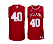 Men's Indiana Hoosiers Cody Zeller #40 Big 10 Patch College Basketball Authentic Jerseys - Cardinal