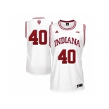 Men's Indiana Hoosiers Cody Zeller #40 Big 10 Patch College Basketball Authentic Jerseys - White