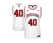 Men's Indiana Hoosiers Cody Zeller #40 Big 10 Patch College Basketball Authentic Jerseys - White