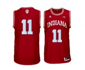 Men's Indiana Hoosiers Isiah Thomas #11 Big 10 Patch College Basketball Authentic Jerseys - Red